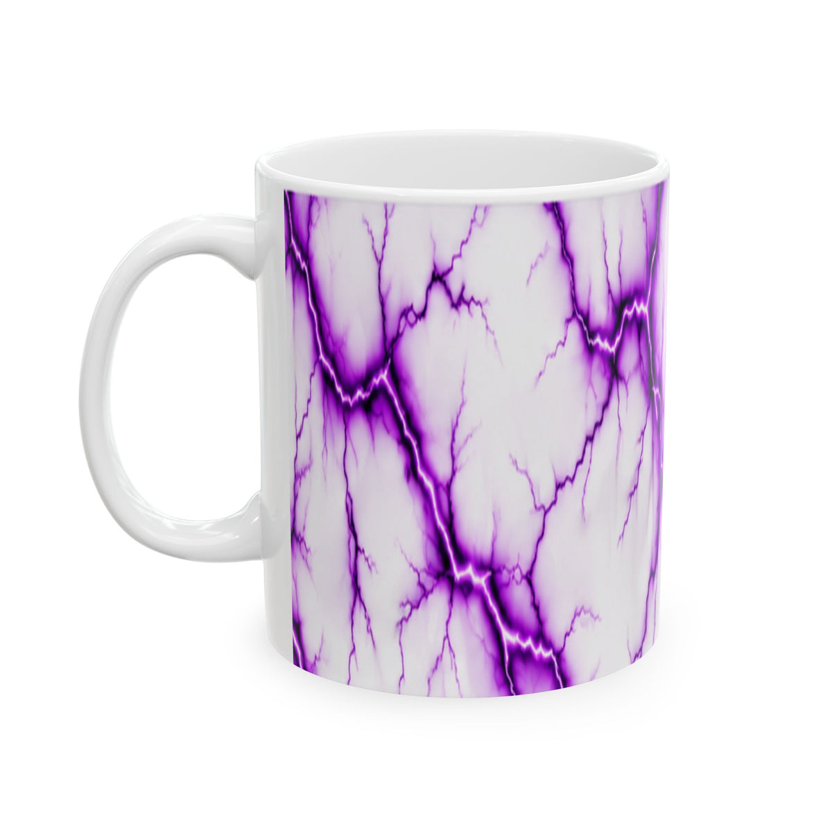 Purple Marble Pattern Mug | Purple Vein Ceramic Mug