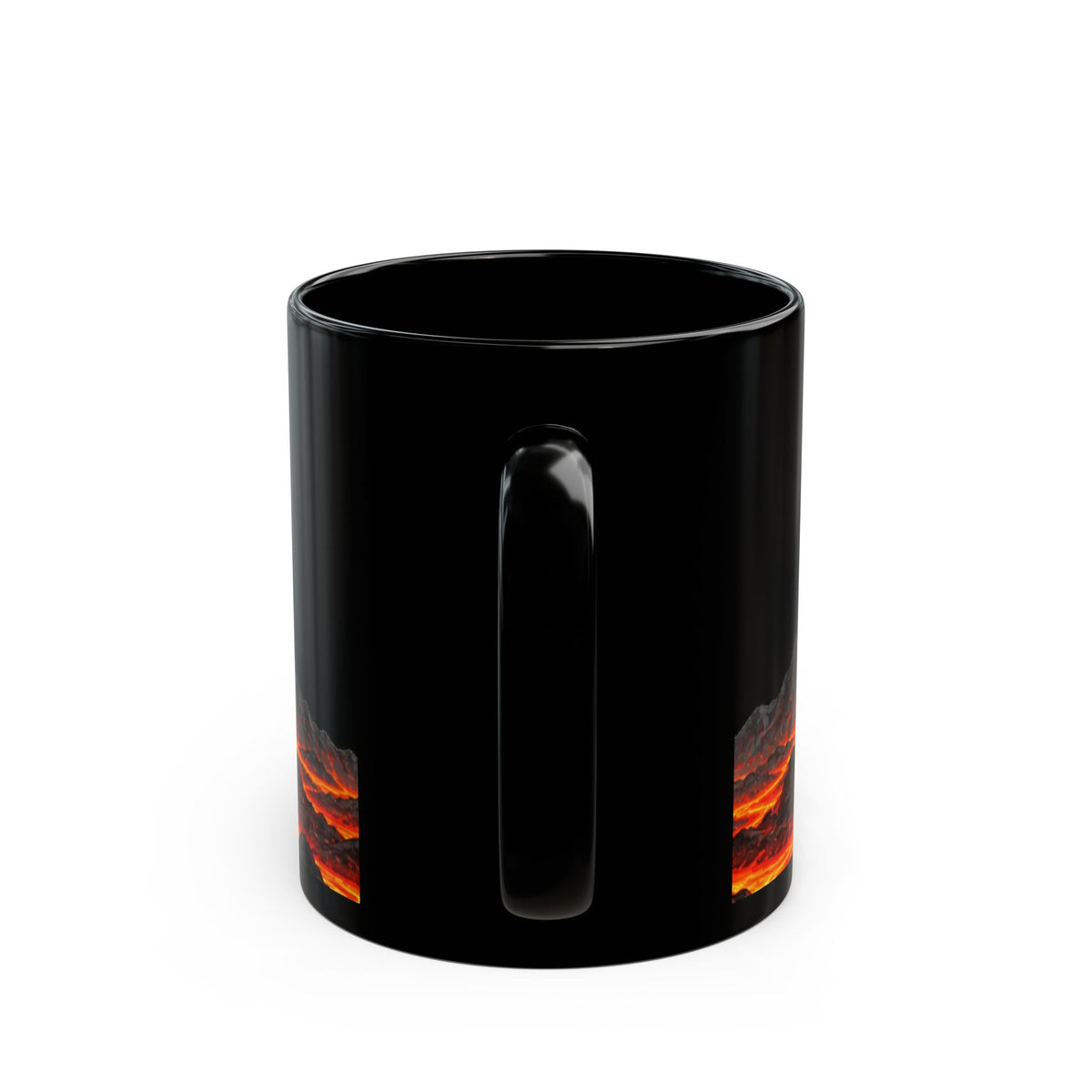 Erupting Volcano Mug | Black Ceramic Lava Eruption Design
