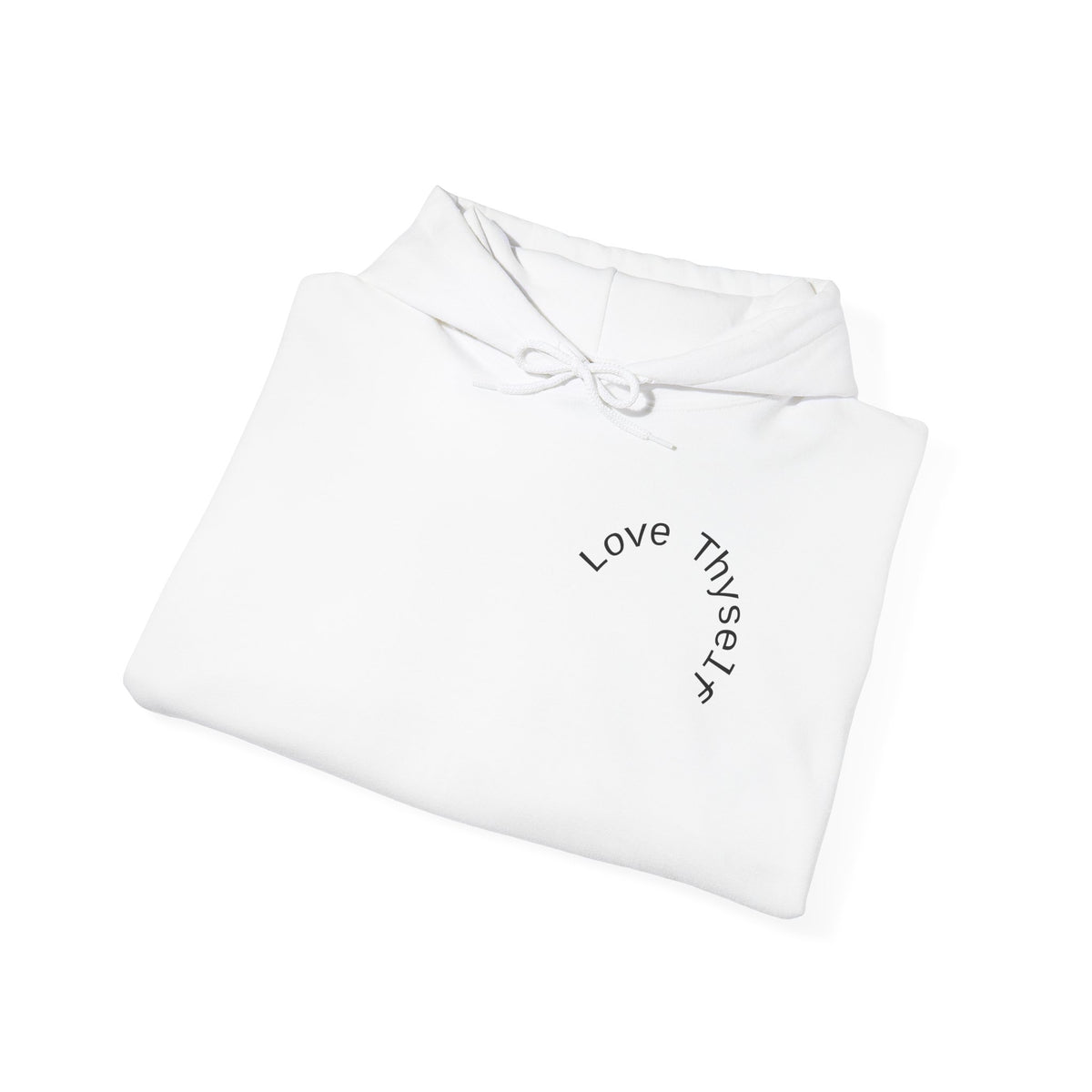 Love Thyself Typography Hoodie | Inspirational Self-Love Quote