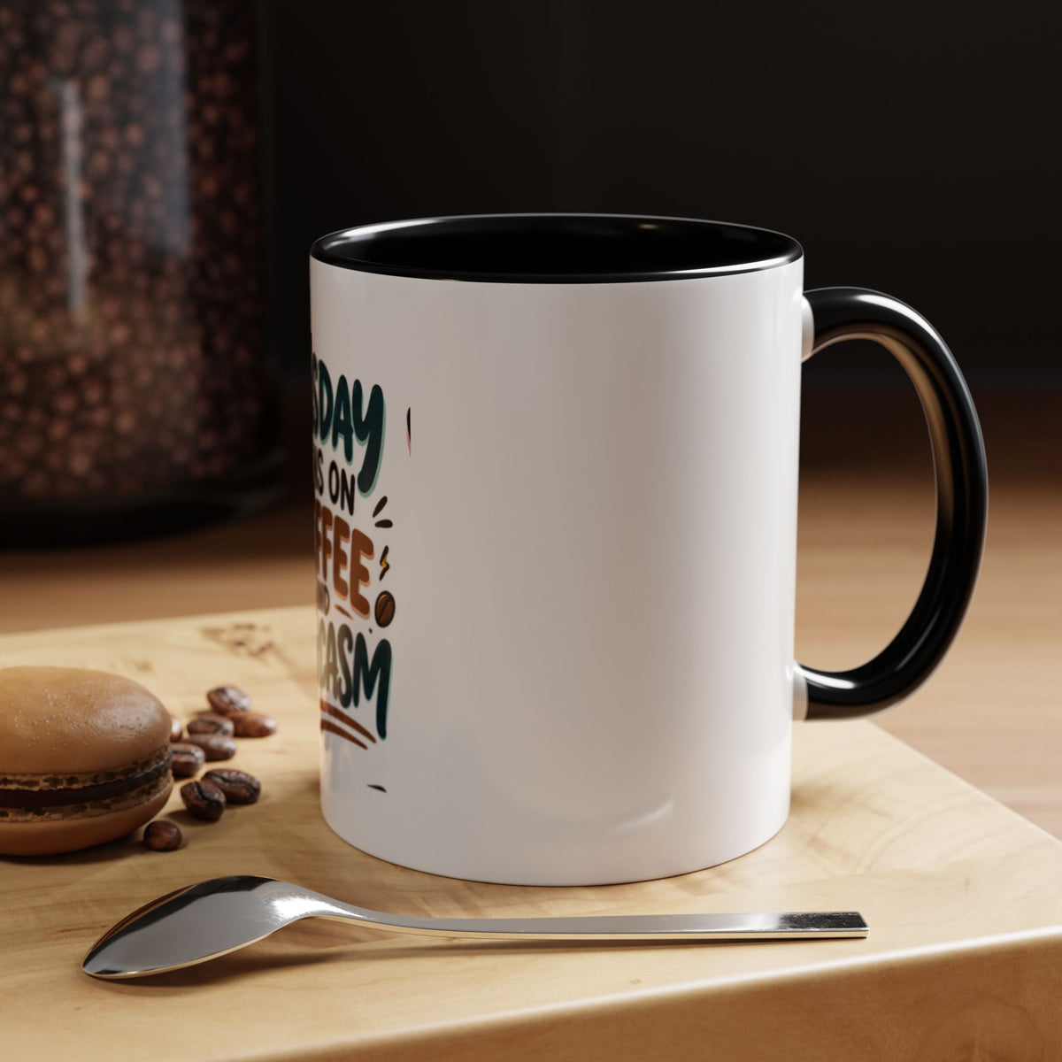 Tuesday Runs On Coffee And Sarcasm Mug | Accent Coffee Mug