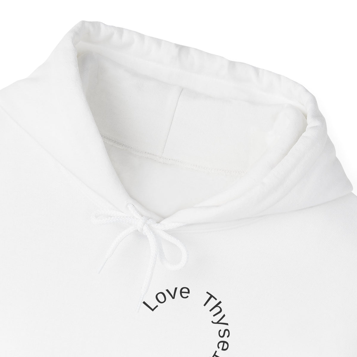 Love Thyself Typography Hoodie | Inspirational Self-Love Quote