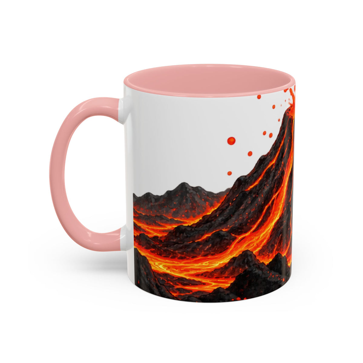 Erupting Volcano Accent Coffee Mug | Lava Flow Ceramic Mug