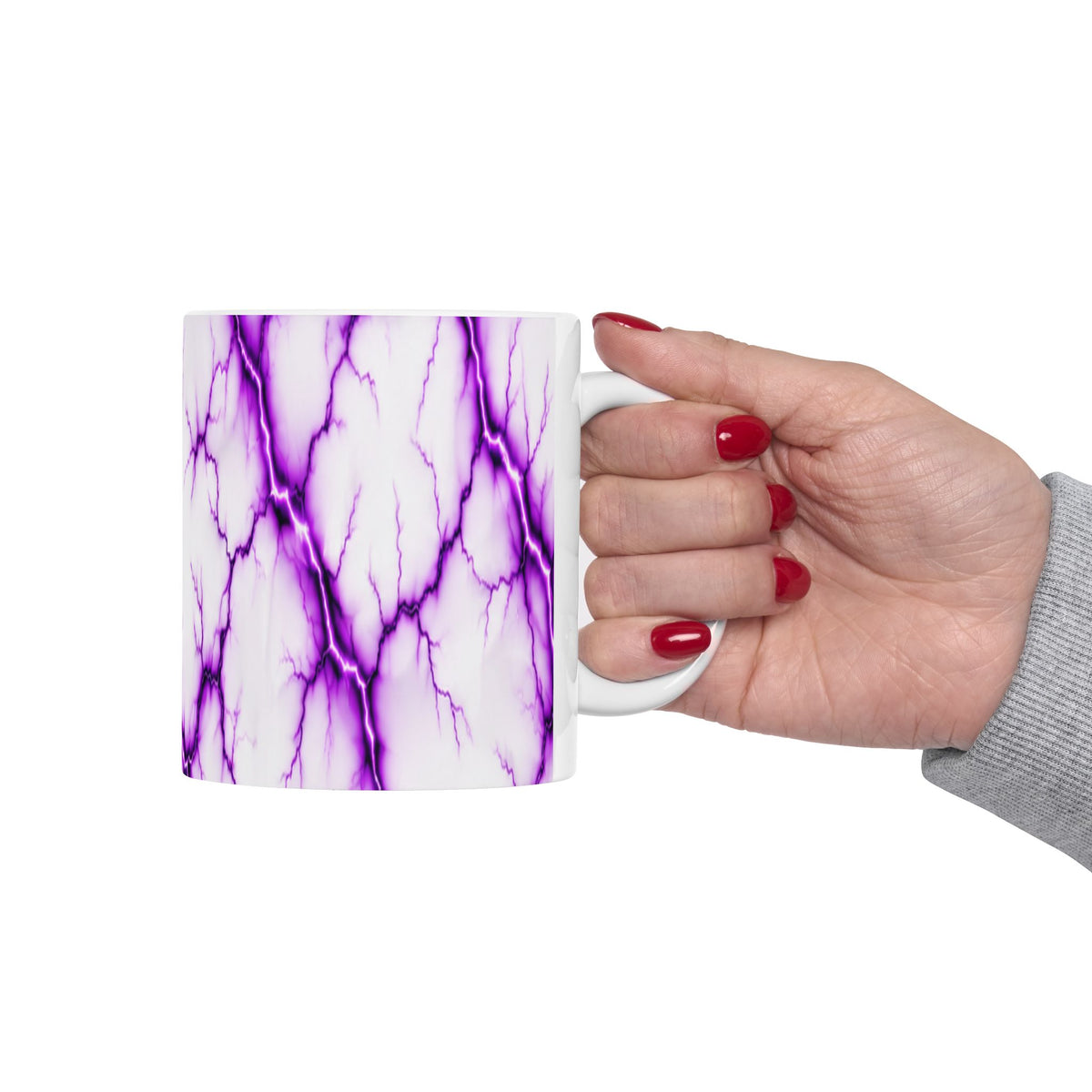 Purple Marble Pattern Mug | Purple Vein Ceramic Mug