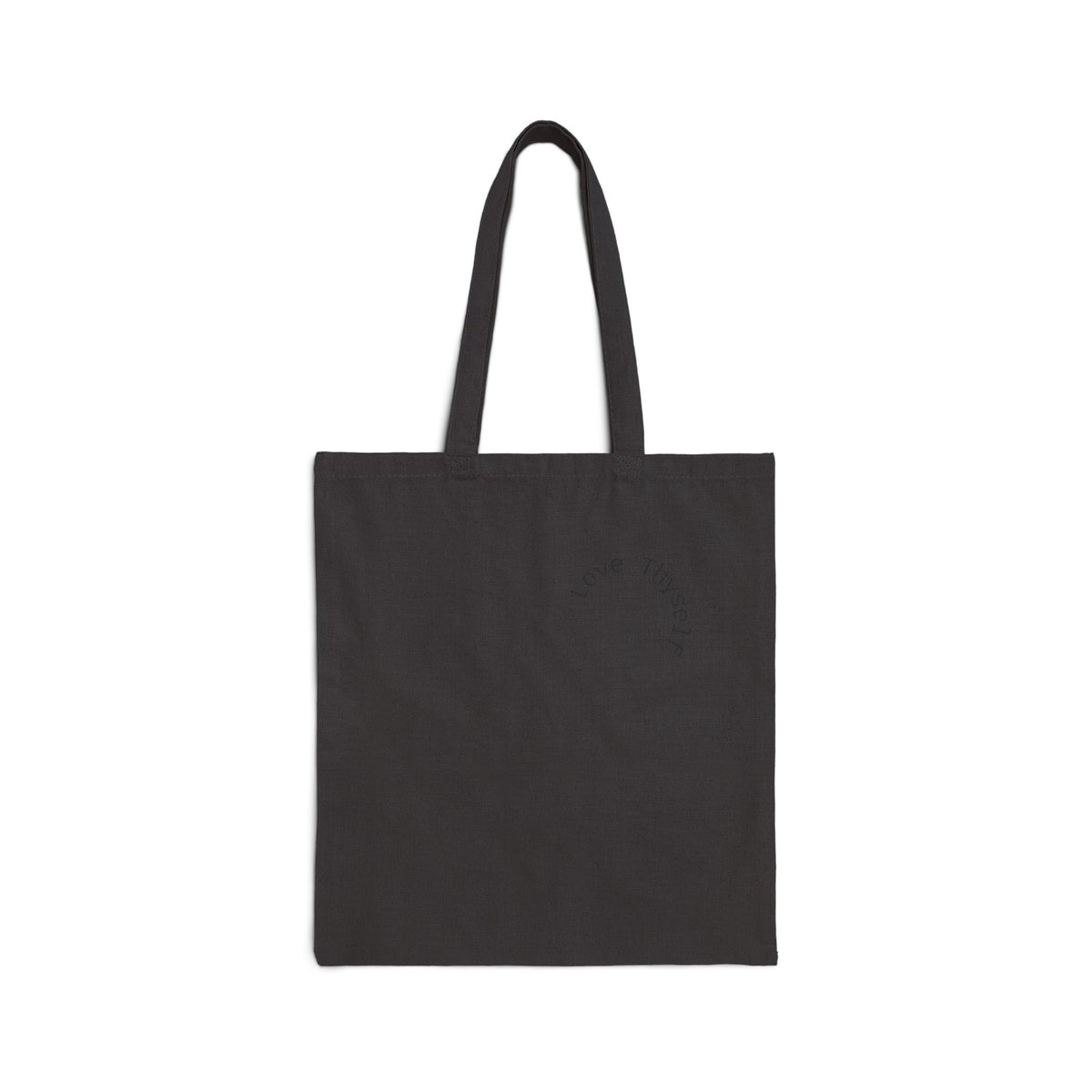 Love Yourself Text Cotton Canvas Tote Bag