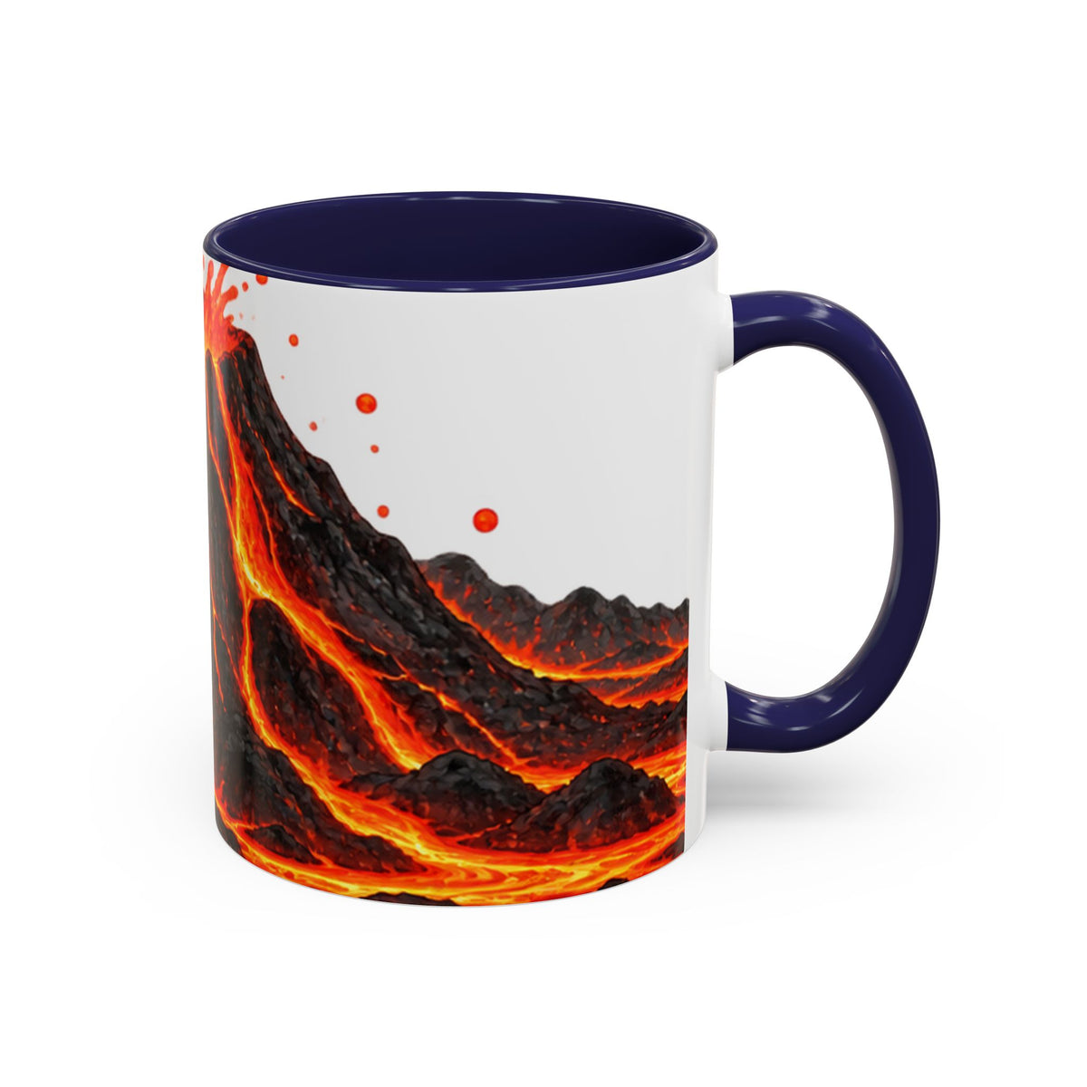 Erupting Volcano Accent Coffee Mug | Lava Flow Ceramic Mug