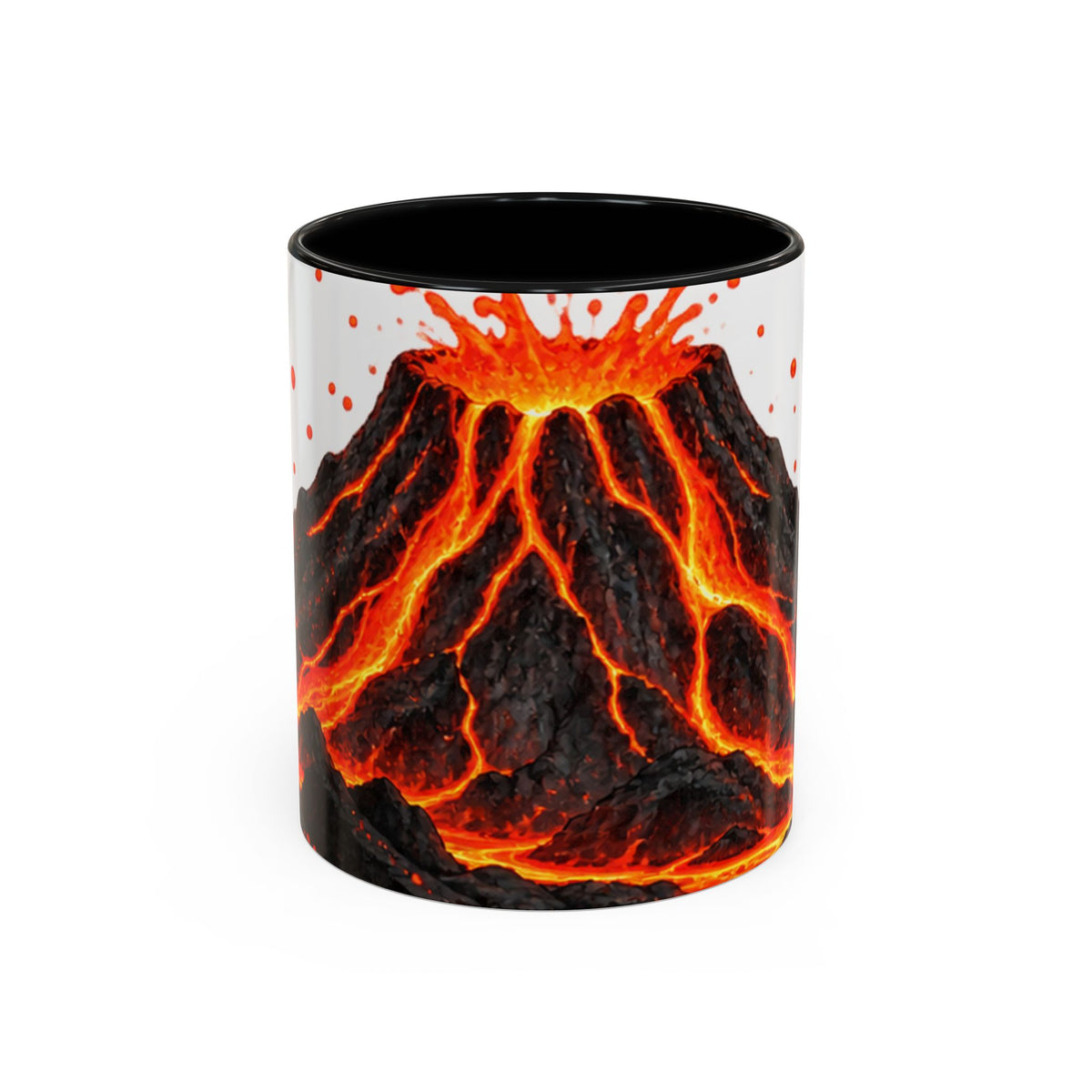 Erupting Volcano Accent Coffee Mug | Lava Flow Ceramic Mug