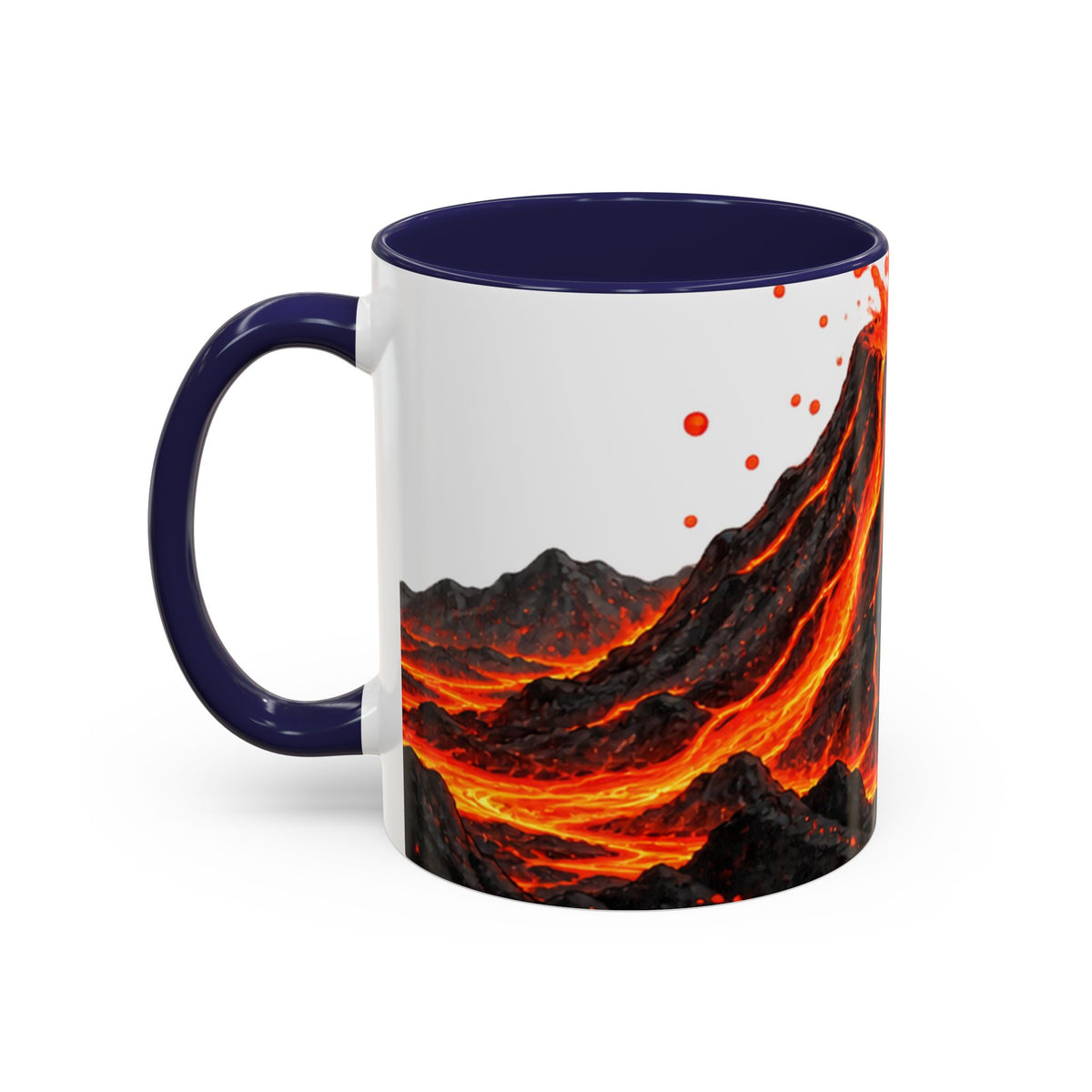 Erupting Volcano Accent Coffee Mug | Lava Flow Ceramic Mug