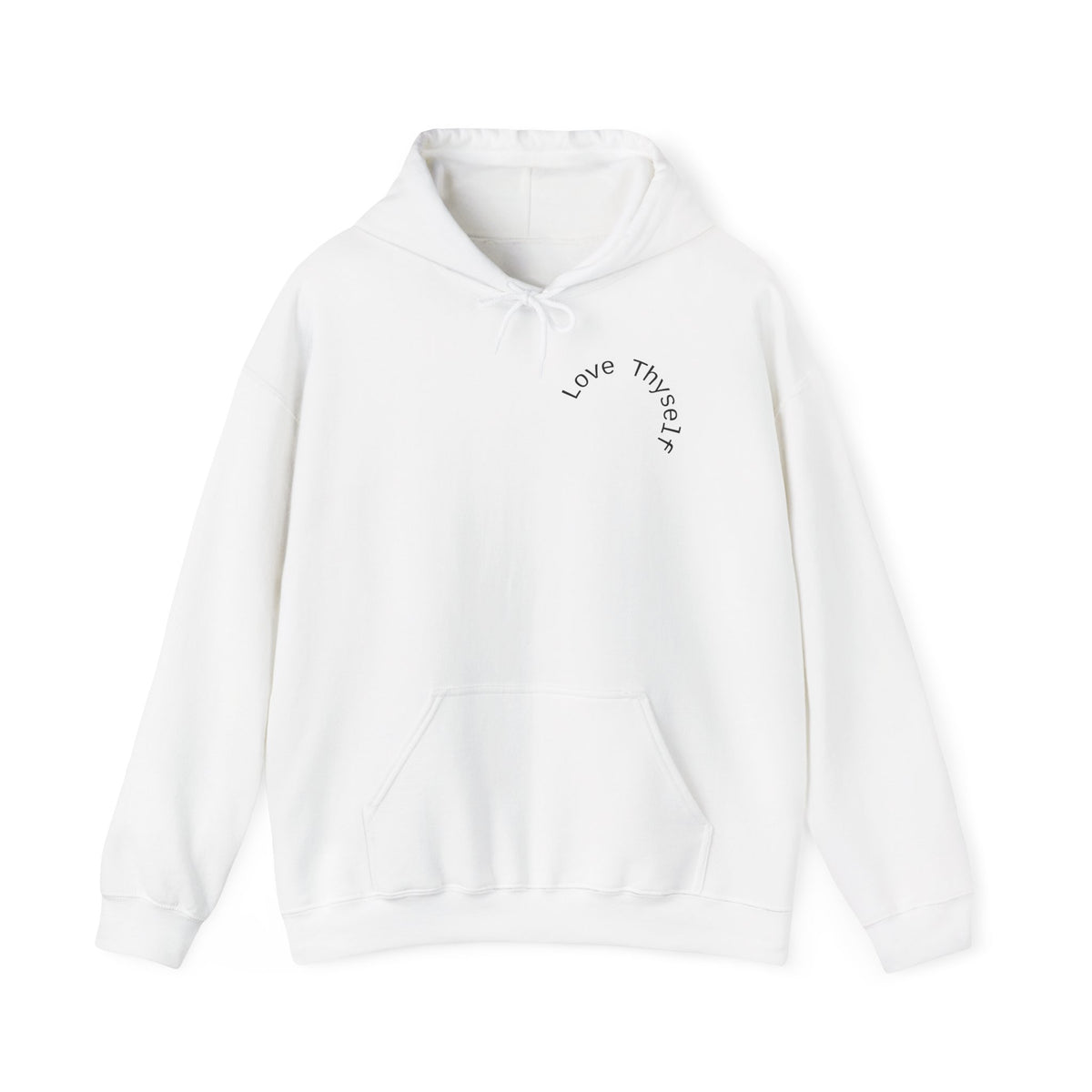 Love Thyself Typography Hoodie | Inspirational Self-Love Quote