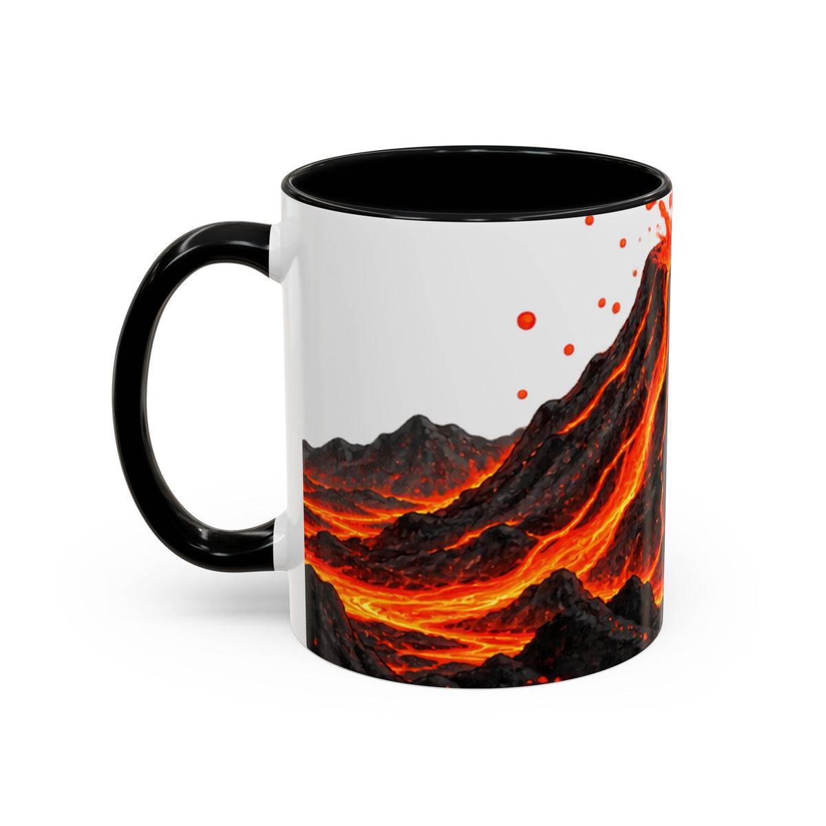 Erupting Volcano Accent Coffee Mug | Lava Flow Ceramic Mug