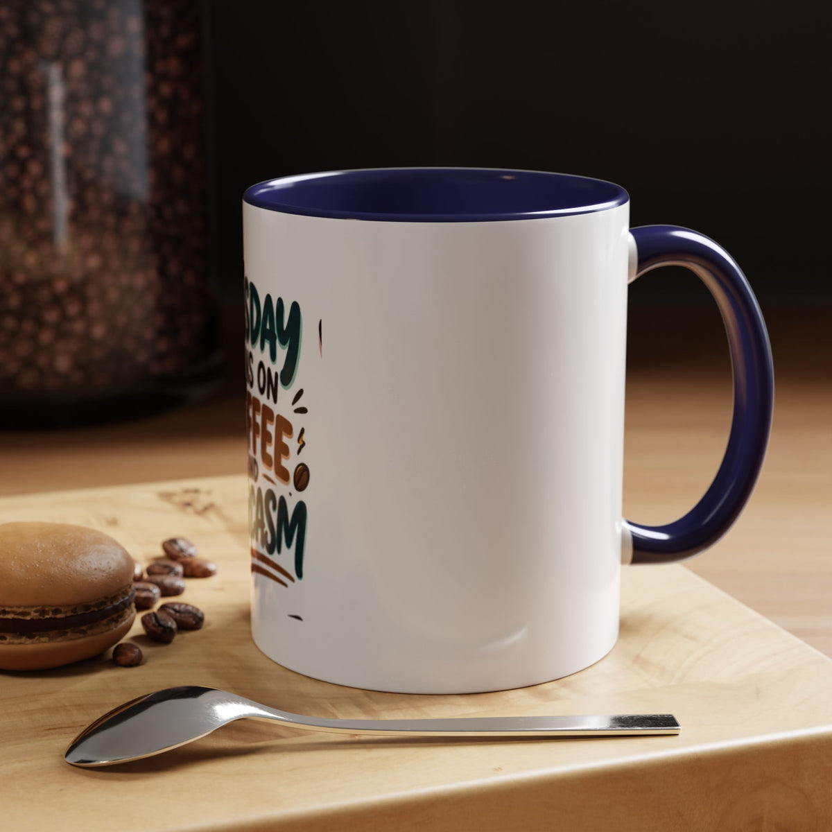Tuesday Runs On Coffee And Sarcasm Mug | Accent Coffee Mug