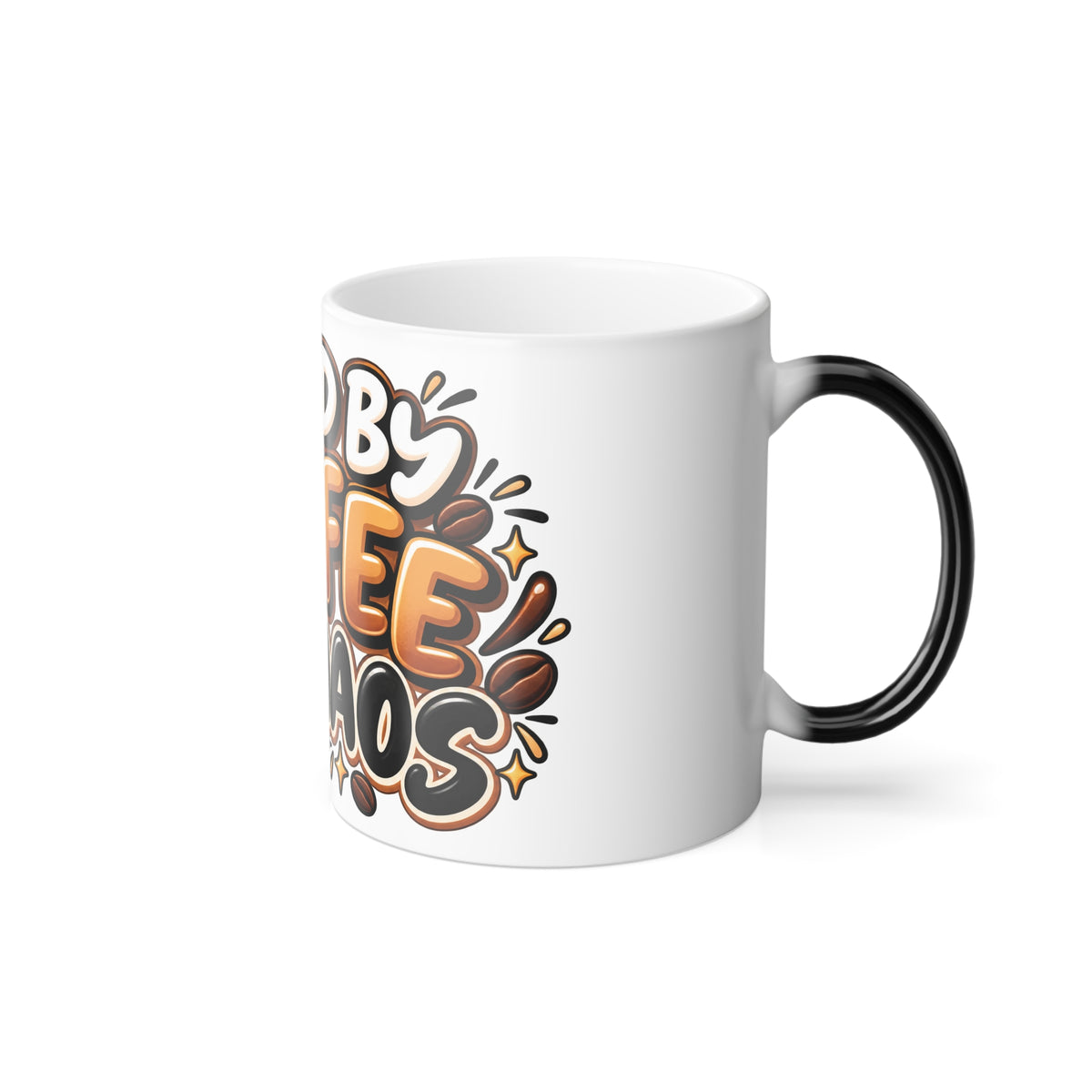 Fueled by Coffee and Chaos Mug | Funny Coffee Quote Color-Changing Mug