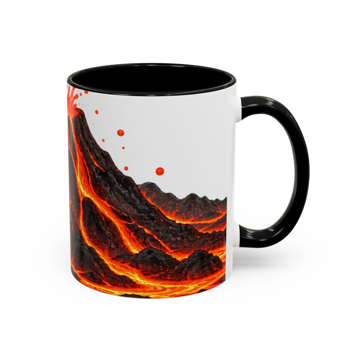 Erupting Volcano Accent Coffee Mug | Lava Flow Ceramic Mug