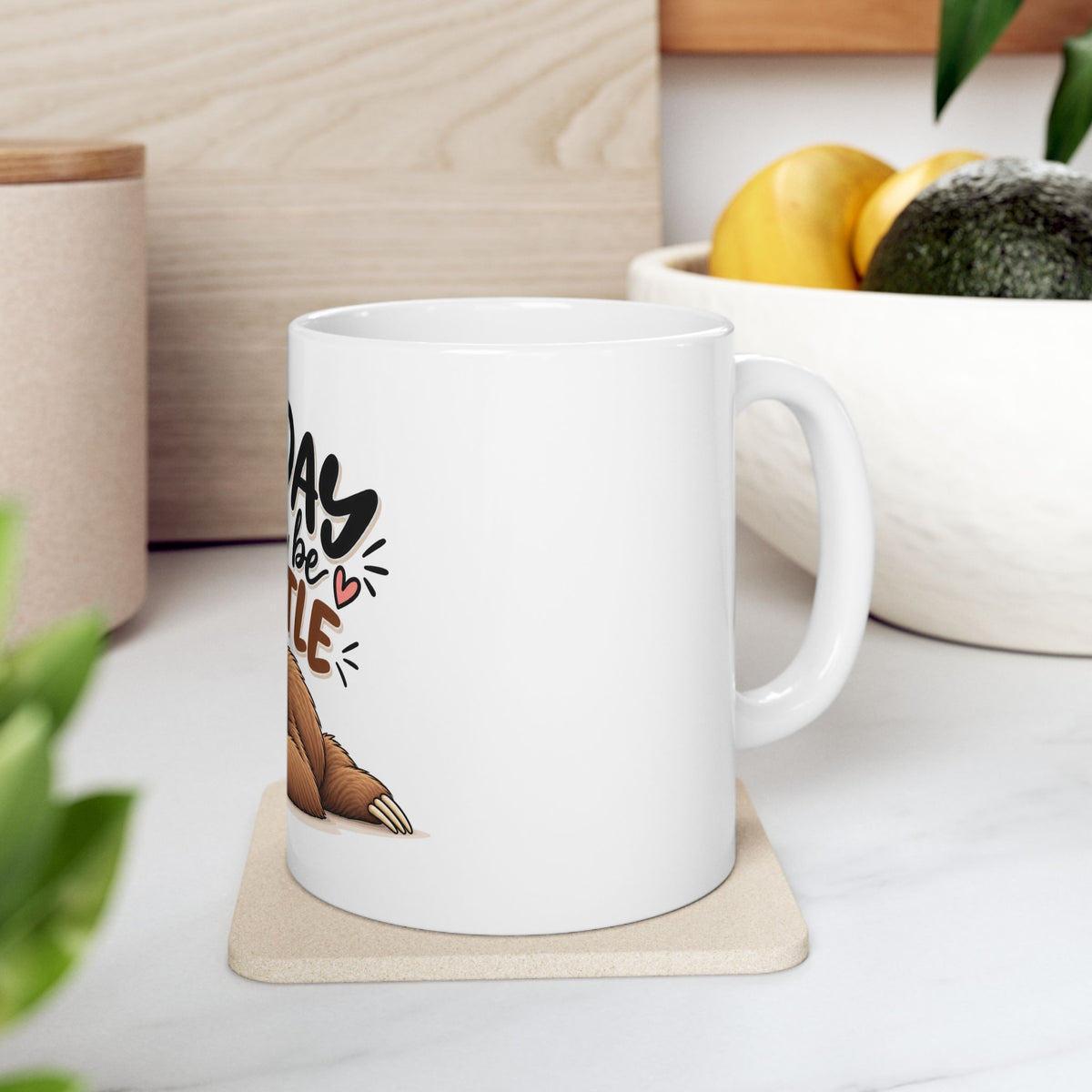 Monday Please Be Gentle sloth mug | sleepy sloth coffee mug