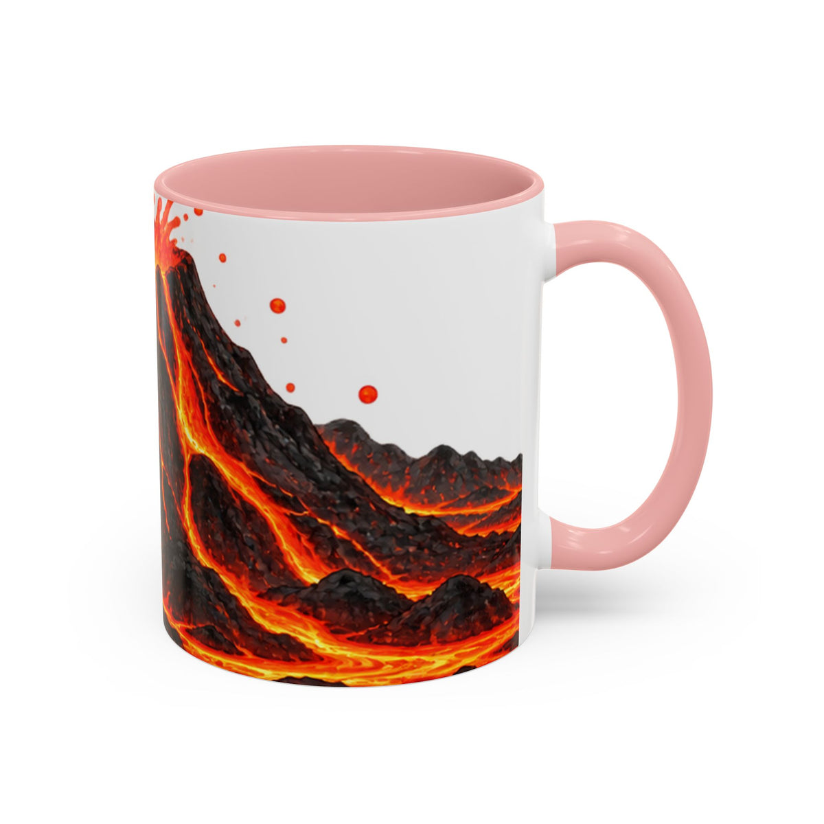 Erupting Volcano Accent Coffee Mug | Lava Flow Ceramic Mug