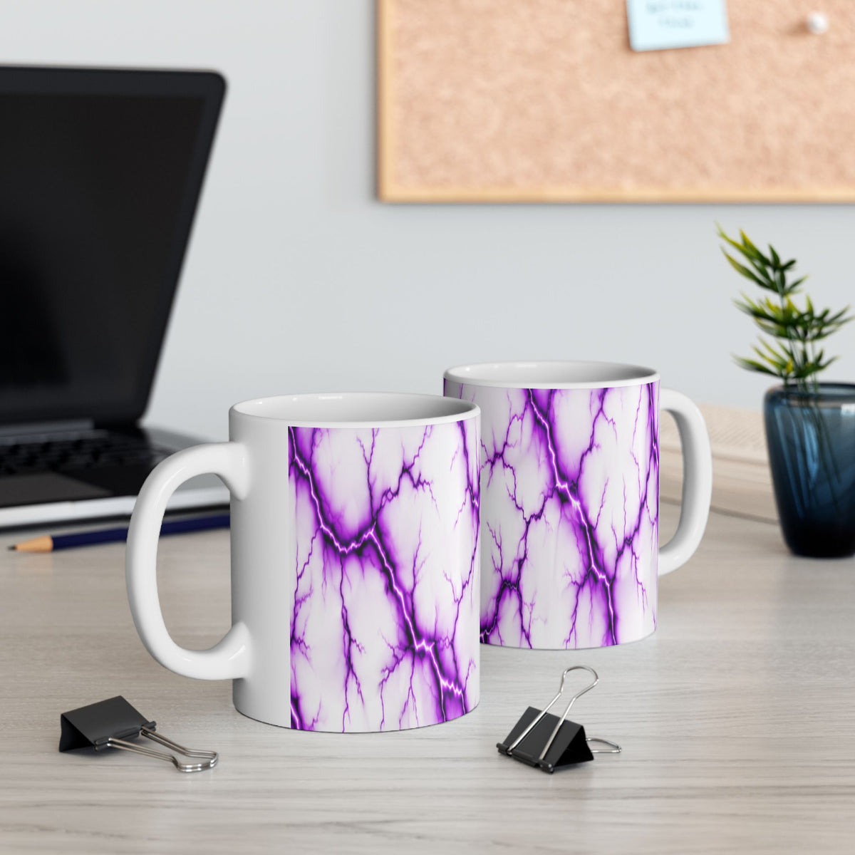 Purple Marble Pattern Mug | Purple Vein Ceramic Mug