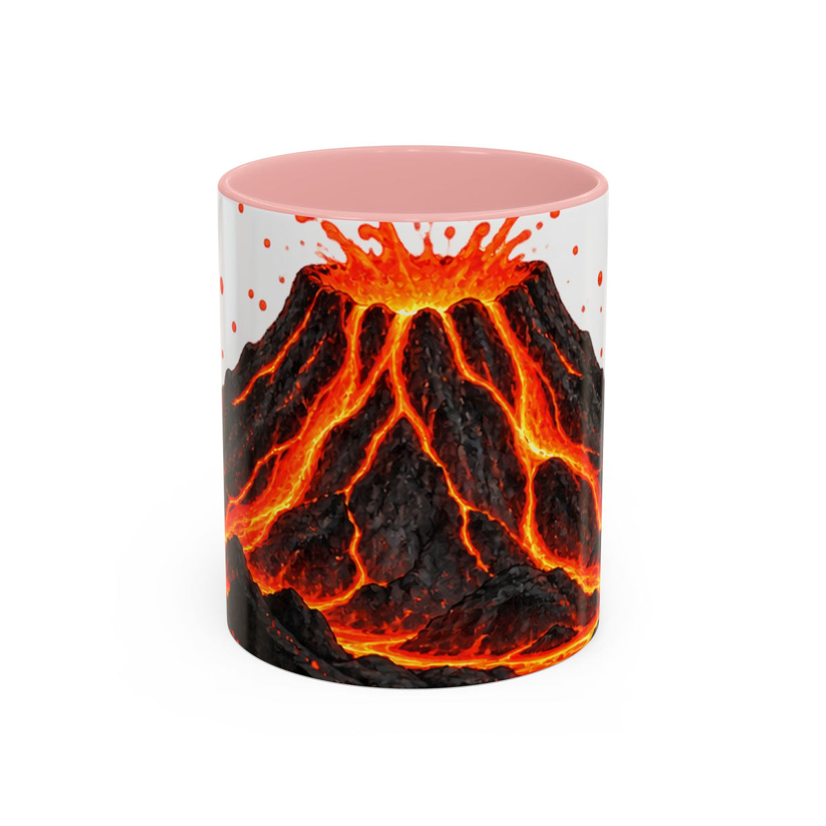 Erupting Volcano Accent Coffee Mug | Lava Flow Ceramic Mug