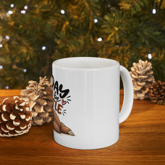 Monday Please Be Gentle sloth mug | sleepy sloth coffee mug