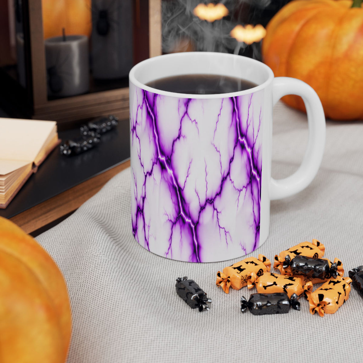 Purple Marble Pattern Mug | Purple Vein Ceramic Mug
