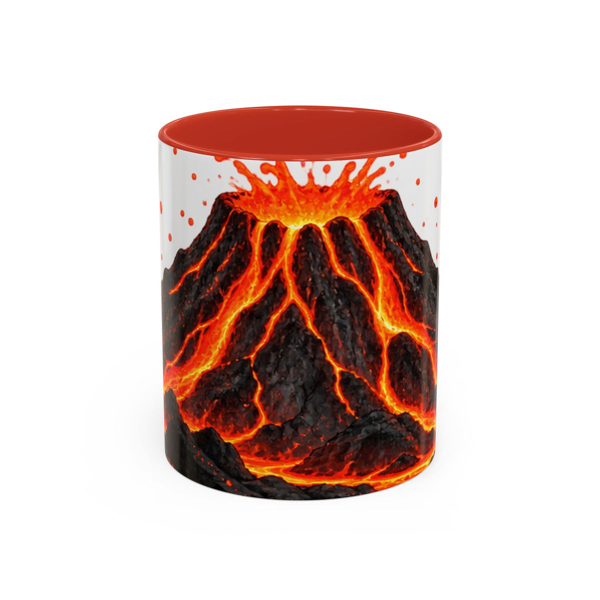 Erupting Volcano Accent Coffee Mug | Lava Flow Ceramic Mug