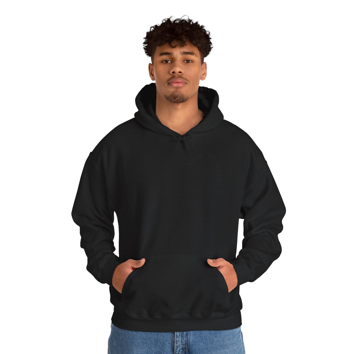 Love Thyself Typography Hoodie | Inspirational Self-Love Quote